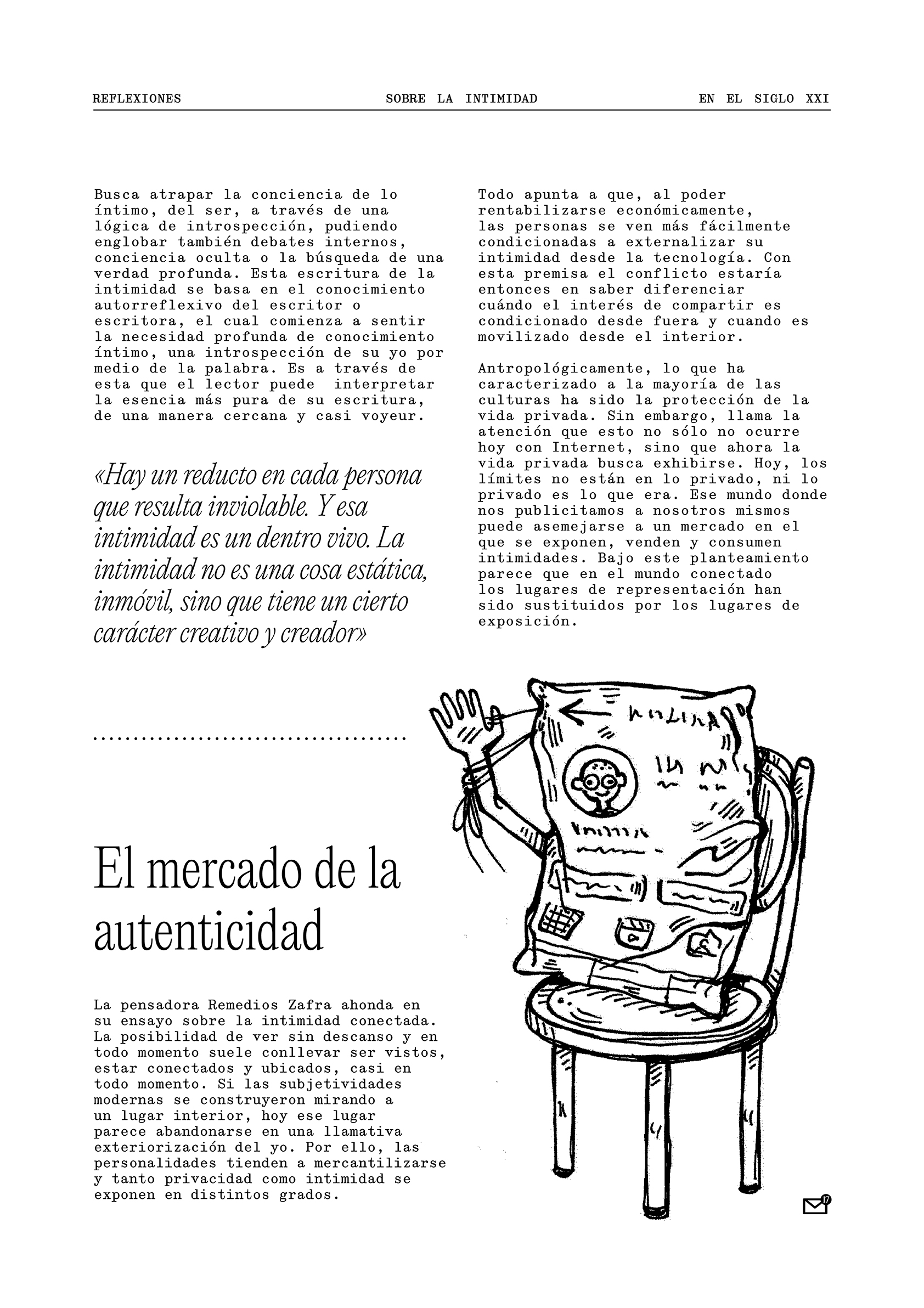 Imagen pagina periodico 'Lo privado'